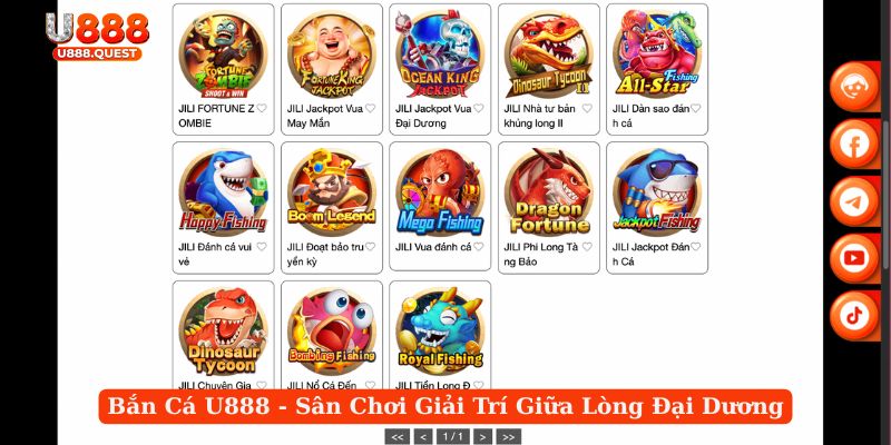 Điểm danh 4 game săn cá U888 được yêu thích nhất