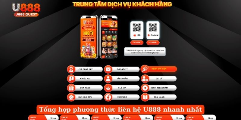 Tổng hợp phương thức liên hệ U888 nhanh nhất