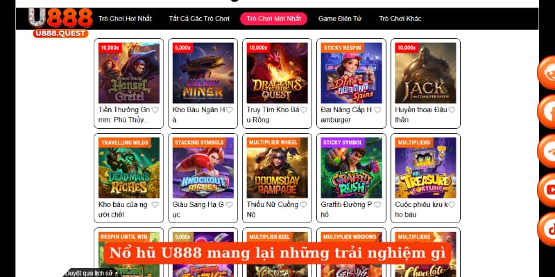 Nổ hũ U888 mang lại những trải nghiệm gì