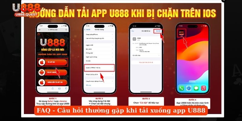 FAQ - Câu hỏi thường gặp khi tải xuống app U888